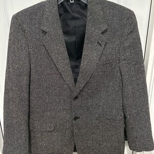 Barrington 100% Silk Sportcoat Men’s 44R Two Button Single Vented black/white